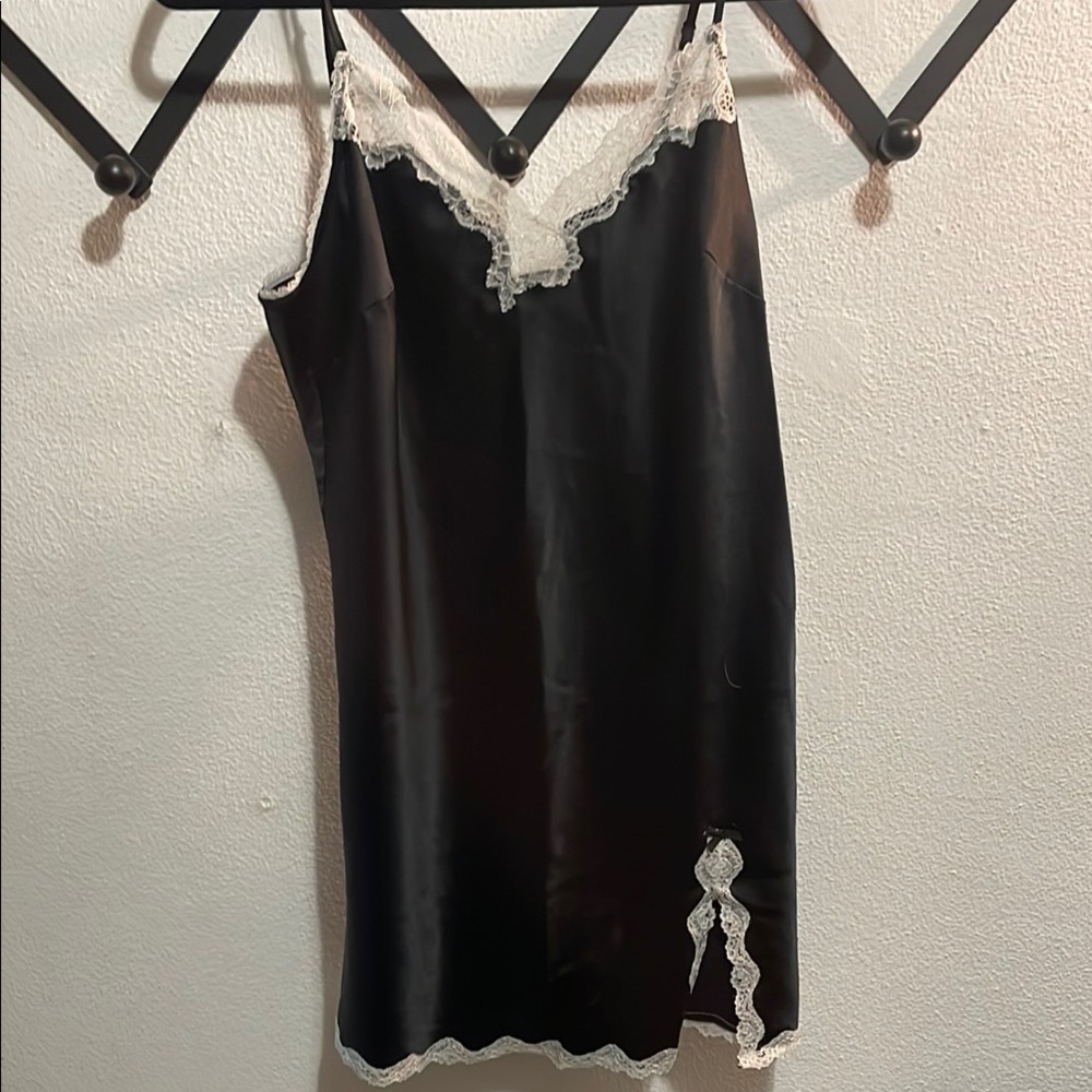 Victoria secret black lace slip